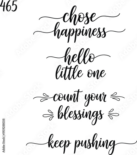 Inspirational quotes about happiness, blessings, and perseverance