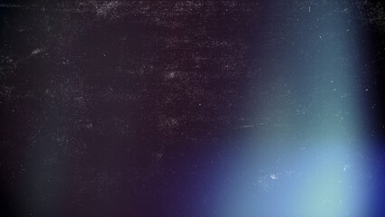 Abstract light leak texture with vibrant blue bokeh on dark gradient background, Retro film overlay, old film texture, Retro grain background