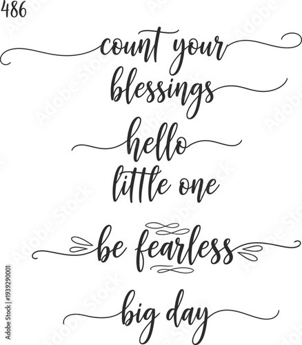 Inspirational quotes in elegant handwriting for a child's special day