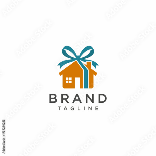 This image features a charming house wrapped with a festive bow, symbolizing warmth, hospitality, and the joy of homeownership, ideal for real estate branding and promotions.