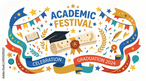 Academic festival graduation celebration sign.