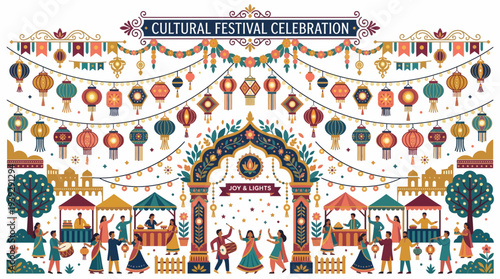 People celebrate cultural festival together.