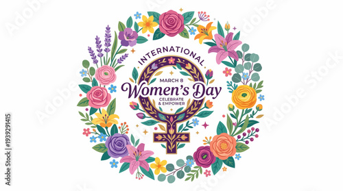 International Womens Day logo symbol.