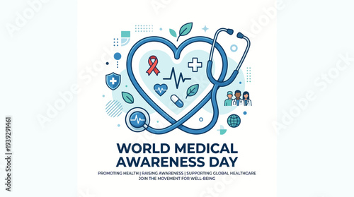 Medical awareness day health symbols.