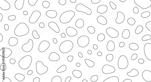 Various sizes of outlined stone shapes.