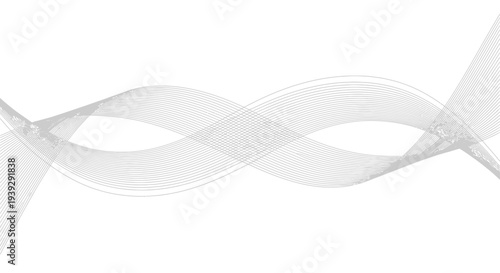 White ribbon twisted and turned.