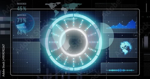 Animation of scope, data processing and statistics