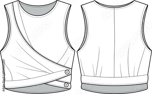 Technical fashion sketch of a women high waisted ribbed knit midi skirt featuring a fitted silhouette and flared mermaid hemline isolated on white.