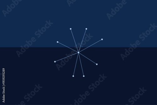 Abstract central AI network hub technology background for data connection or digital infrastructure concept