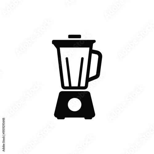 Black and white of a blender kitchen appliance