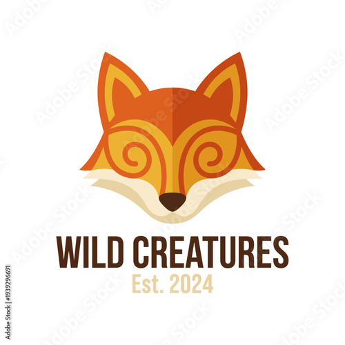 A modern and stylized fox logo representing wildlife conservation, highlighting nature's beauty and importance, designed for a brand committed to animal welfare and preservation.