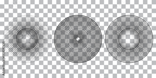 Sunburst element. Radial stripes background. Sunburst icon collection. Retro sunburst design. Vector illustration. Abstract line circle vector background.