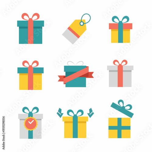 Gift Box Icons Set