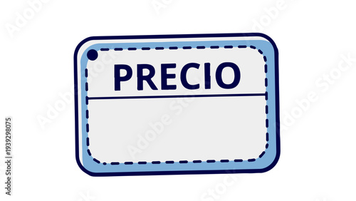 Cartoon shopping price tag label