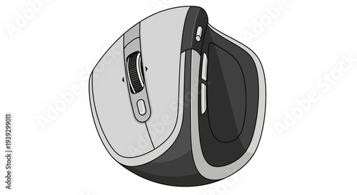 Computer Mouse Device Illustration Design.