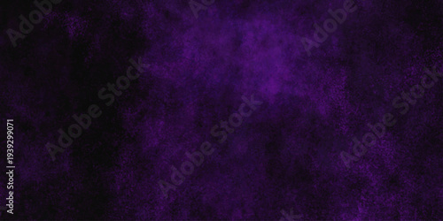Freeze motion explosion of purple powder dust on a black background. abstract background with a textured gradient effect, suitable for wallpapers or graphic designs. Purple Smoke Cloudscape Texture.