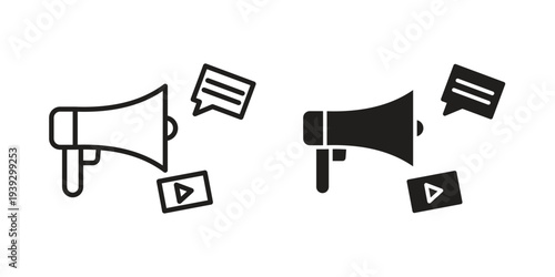 Social campaign icons for templates, web design and infographics