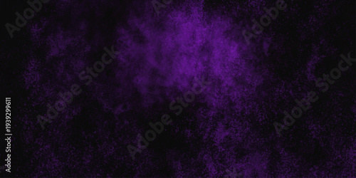 Freeze motion explosion of purple powder dust on a black background. abstract background with a textured gradient effect, suitable for wallpapers or graphic designs. Purple Smoke Cloudscape Texture.