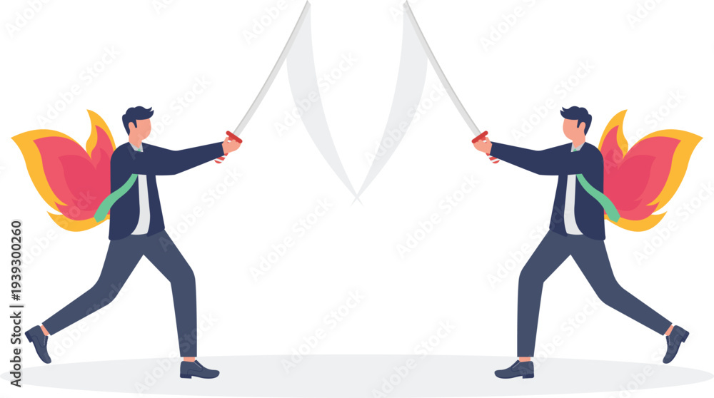 Fototapeta premium Professionals Fighting for Career Opportunities