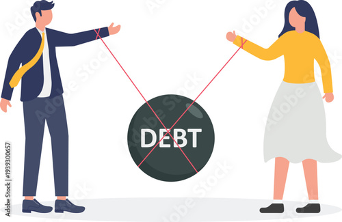 Couple Breaking Financial Debt Connection