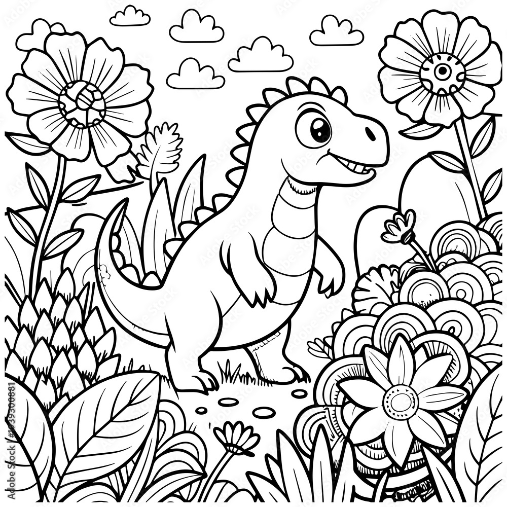 Obraz premium coloring pages for kids vector background 10