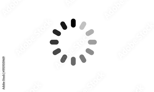 Circular Loading Spinner Icon Indicating Digital Progress and Waiting