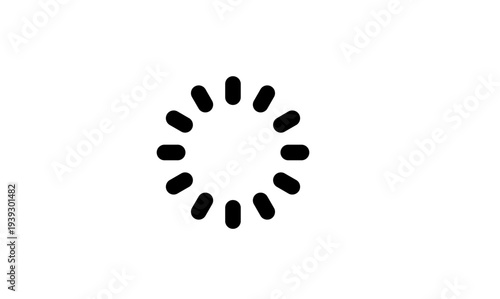 Loading Spinner Icon Black Circle Indicator for Web and App Interface Design