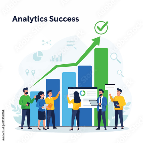 Analytics Success Team Celebrating Growth