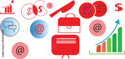 Financial and business icons