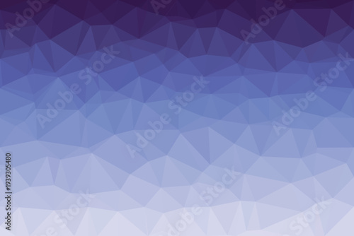 A beautiful geometric low poly pattern presents a calming gradient of deep indigo to soft sky blue