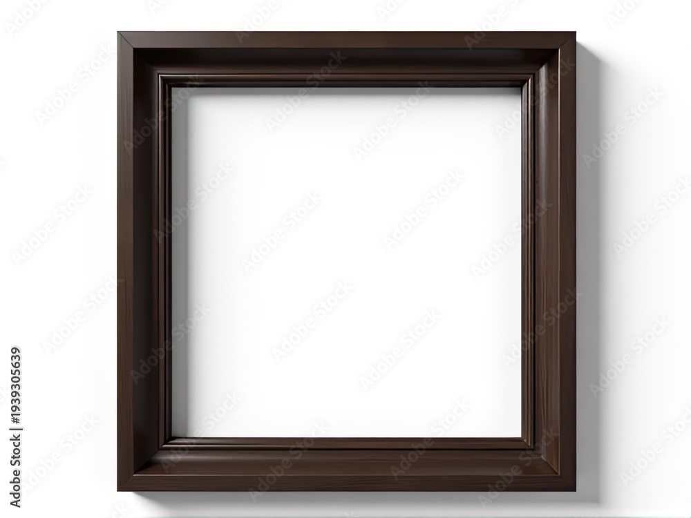 Fototapeta premium A frame hanging on a wall with space for a photo or artwork, suitable for home decor or office use