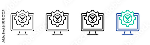 Smart System Icon Collection Different Style Outline