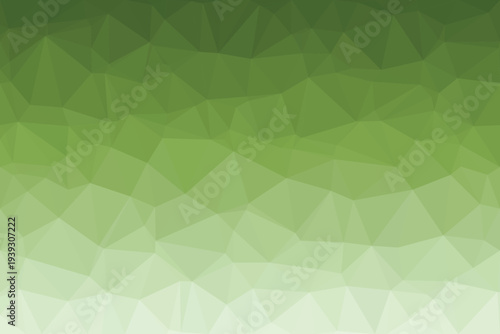A captivating low poly geometric pattern displays a soothing gradient from dark to light green hues