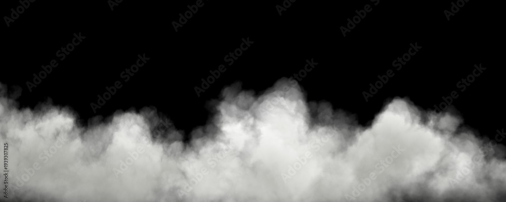 Fototapeta premium Isolated smoke gas atmosphere on black backgrounds 3d rendering