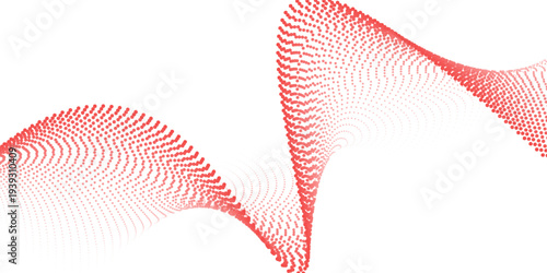 Red color halftone gradient texture. Vanishing cartoon polka dot background. Repeating dotted gradation pattern. Fading comic pop art overlay backdrop. Raster halftone effect wallpaper. Vector