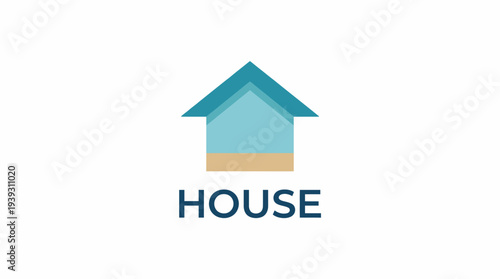 A minimalist house icon design with a stylish roof, representing home, security, and comfort, ideal for real estate or housing related themes.