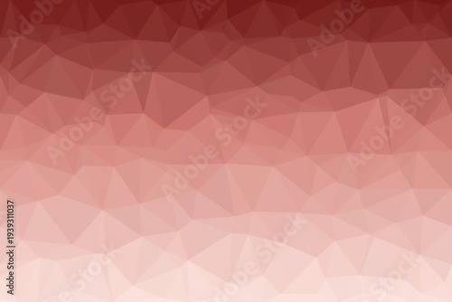 A smooth color transition from deep maroon to light blush pink forms this geometric low poly pattern