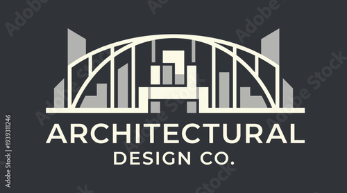 An architectural logo conveying professionalism, featuring modern city skyline motifs combined with structural elements, representing innovation in design and construction.
