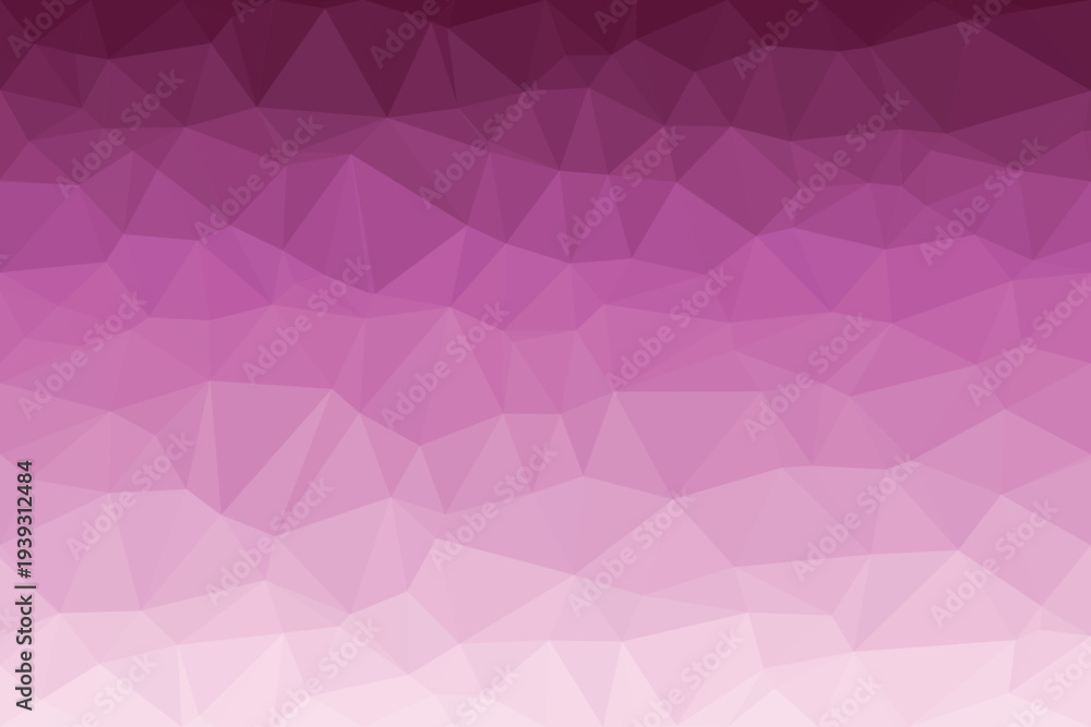 Obraz premium A vibrant color transition from rich magenta to delicate light pink presented in a captivating geometric polygon structure