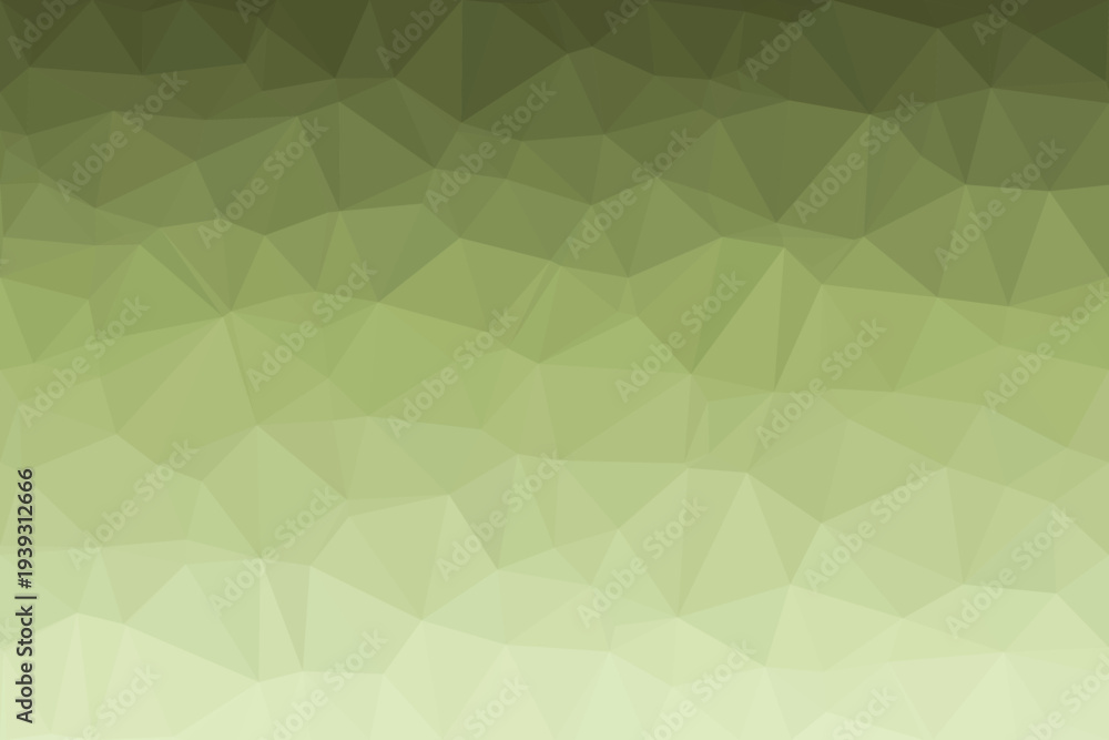 Obraz premium A vibrant low poly geometric surface displaying a smooth gradient from dark emerald to a light lime green