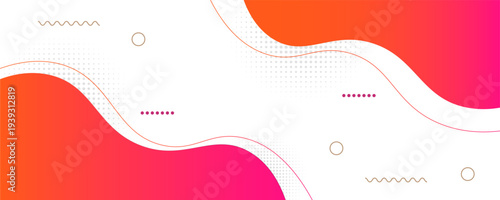 Colorful banner template with gradient color. Design with liquid form. with a combination of yellow and pink with a modern and luxurious concept
