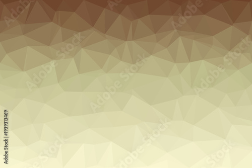 A warm low poly geometric background displaying a gentle gradient from deep brown to a soft creamy beige