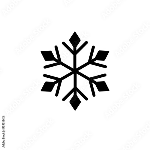snowflake icon on white