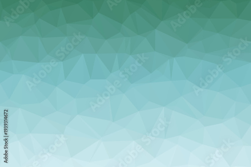 Cool blue green triangular polygons form a smooth gradient pattern transitioning from dark to light hues
