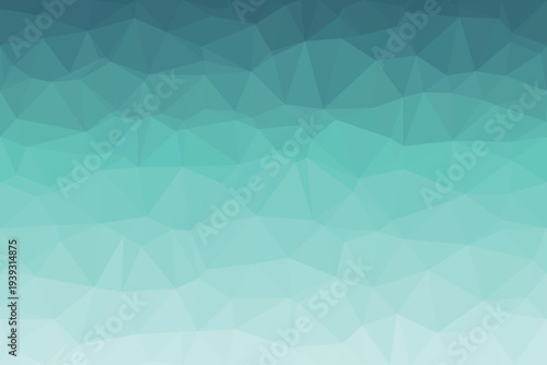 Cool teal and aqua blue colors softly transition across a geometric polygonal surface, presenting a refreshing visual