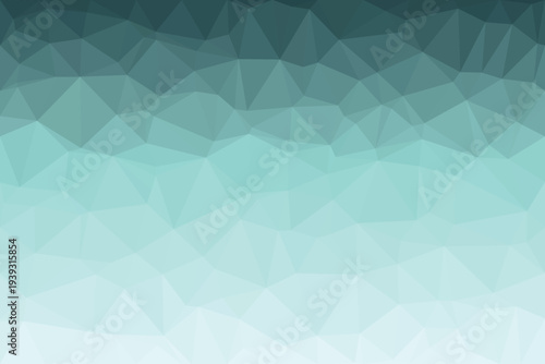 Refreshing polygonal structure transitions smoothly through a beautiful gradient of clear cyan to light blue