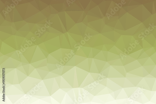 This image presents a geometric low poly pattern with an earthy olive green to pale yellow gradient