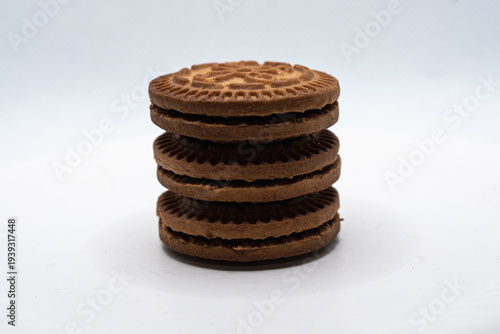 sweets, cookies, white background