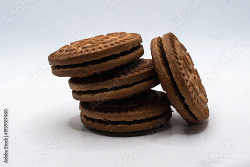 sweets, cookies, white background