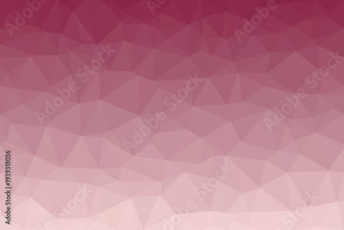 Vibrant maroon and pale pink polygonal geometric pattern creates a smooth gradient texture